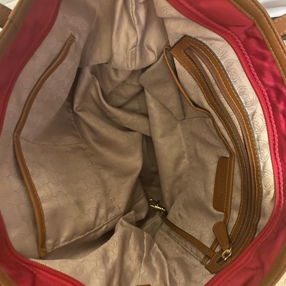 Michael Kors Pink Nylon Leather Large Tote Bag - Picture 8 of 13